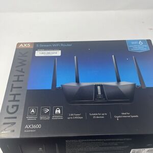 NETGEAR Nighthawk AX5 AX3600 (RAX41) WiFi 6 Router New Open Box